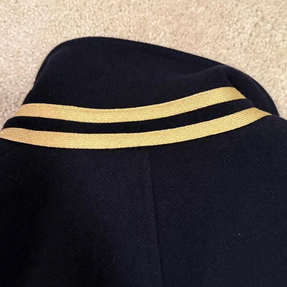 ME+EM | Short Italian Forever Wool Jacket Blazer Navy/Gold | US size 6 - Picture 11 of 13